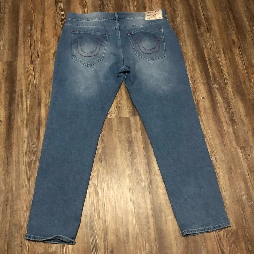 True Religion Jeans Men's 34 Geno Relaxed Slim Straight Leg Y2K Retro Denim